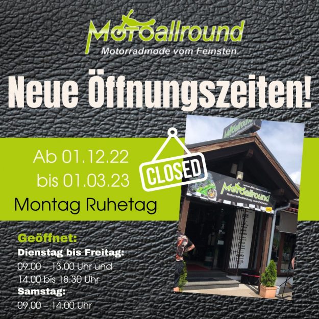 Ab 1.12. bis 1.3.23 Montags Ruhetag
